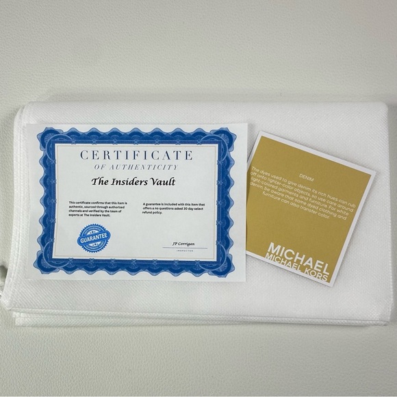 NEW Women’s Michael Kors Pink Denim Pochette Shoulder Bag - Picture 10 of 11